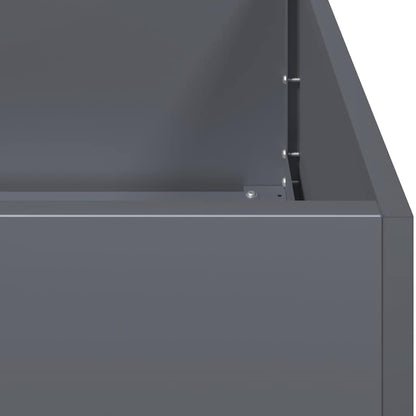 Pflanzgefäß Anthrazit 120 x 40 x 40 cm Kaltgewalzter Stahl