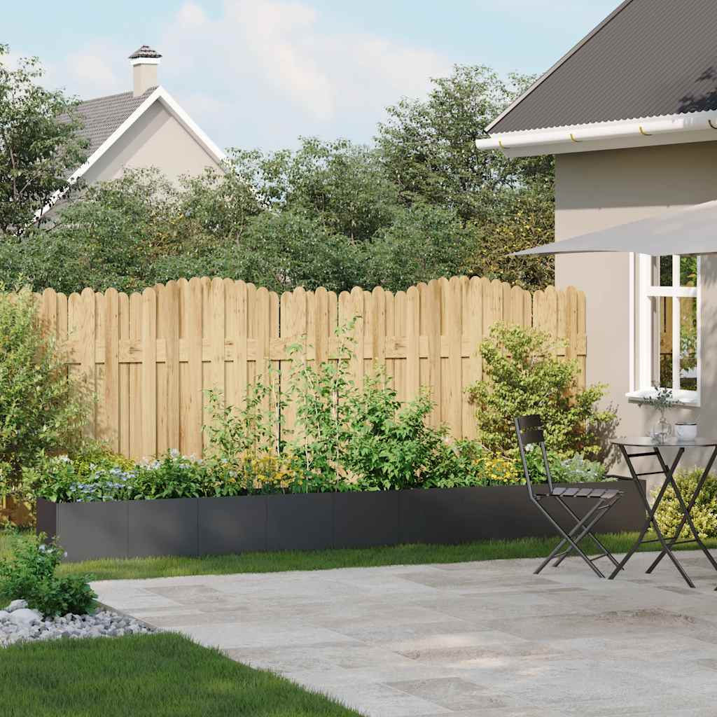 Pflanzkübel Schwarz 360x40x40 cm Kaltgewalzter Stahl