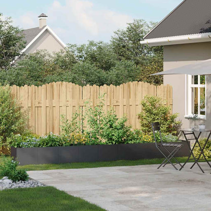 Pflanzkübel Schwarz 360x40x40 cm Kaltgewalzter Stahl