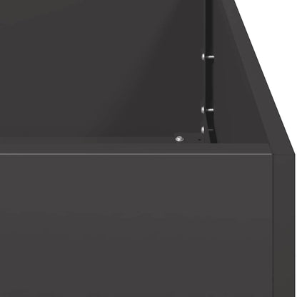 Pflanzkübel Schwarz 360x40x40 cm Kaltgewalzter Stahl