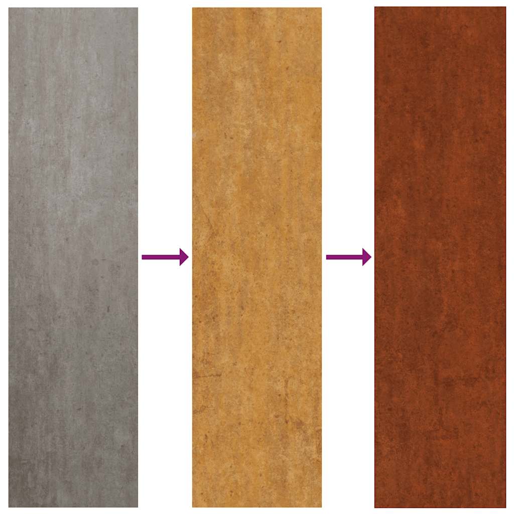 Pflanzkübel Rostig 360x40x40 cm Wetterfester Stahl