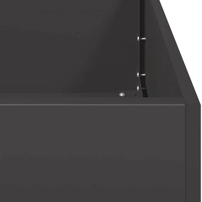 Pflanzkübel Schwarz 40x40x80 cm Kaltgewalzter Stahl