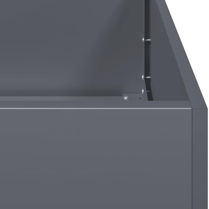 Pflanzkübel Anthrazit 200x40x80 cm Kaltgewalzter Stahl