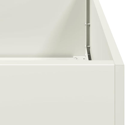 Pflanzkübel Weiß 100x100x30 cm Stahl