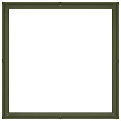 Pflanzkübel Olivgrün 100x100x30 cm Stahl