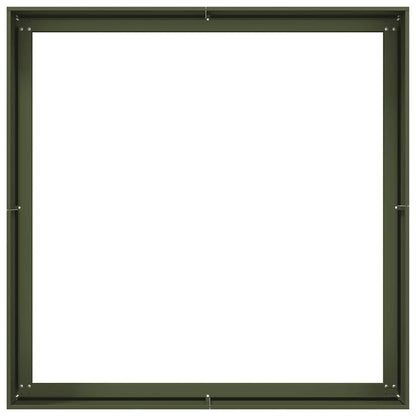 Pflanzgefäß Olivgrün 100x100x40 cm Stahl