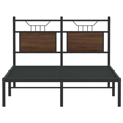 Bettgestell ohne Matratze Braun Eiche 120x190 cm Holzwerkstoff