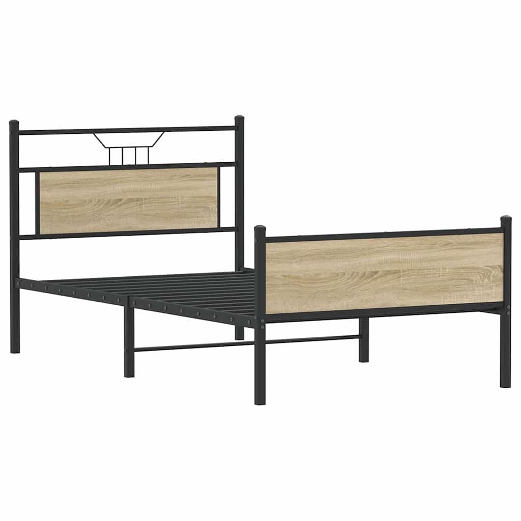 Bettgestell ohne Matratze Sonoma-Eiche 107x203 cm Holzwerkstoff