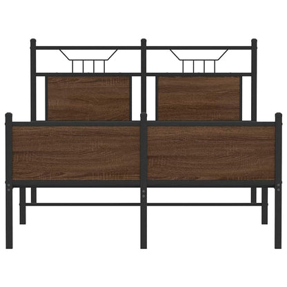 Bettgestell ohne Matratze Braun Eiche 120x200 cm Holzwerkstoff