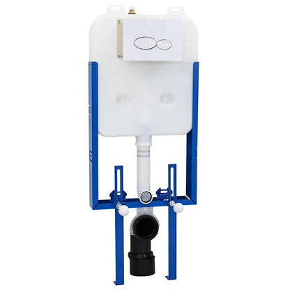 Spülkastenrahmen mit Speicher Weiß 50 x 8 x 131 cm Stahl