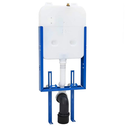 Spülkastenrahmen mit Speicher Weiß 50 x 8 x 131 cm Stahl