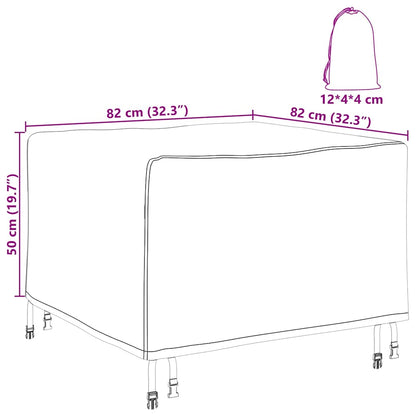 Möbelbezug Uni Schwarz 82 x 82 x 50 cm Stoff