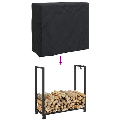 Abdeckung für Kaminholzregal Schwarz 61 x 122 x 106 cm Stoff