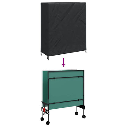 Pingpong Tischbezug Uni Schwarz 165 x 70 x 185 cm Stoff