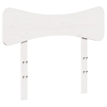 Massivholzbett ohne Matratze Weiß 100x200 cm Kiefernholz