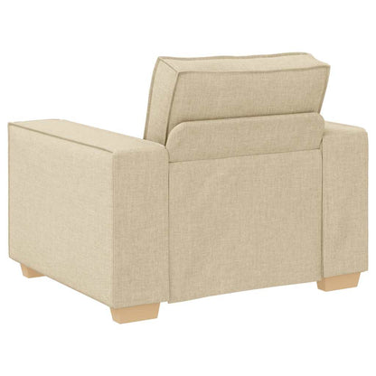 Sofa Stuhl Creme 100x78x84 cm Stoff