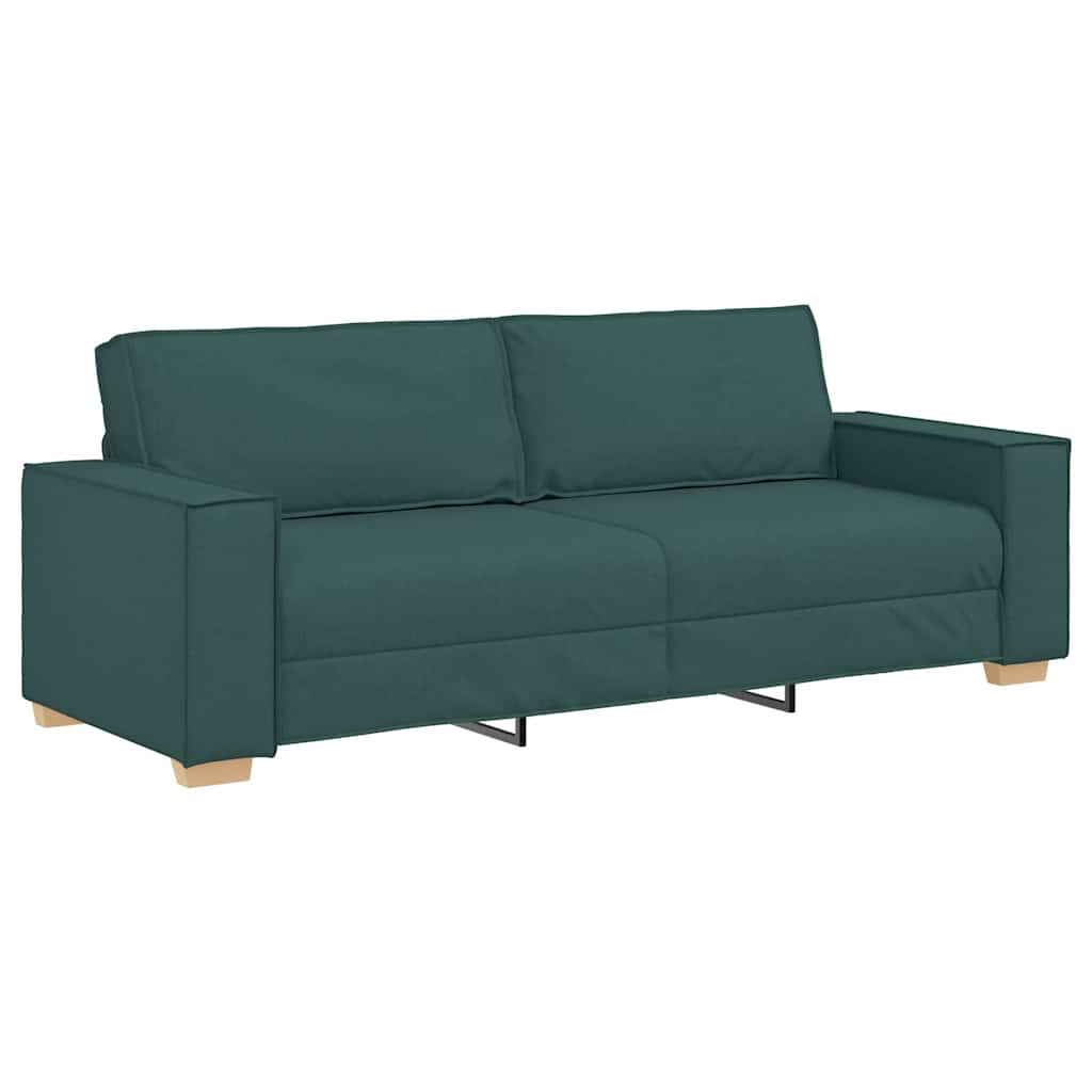 Sofa Dunkelgrün 220 x 80 x 84 cm Stoff