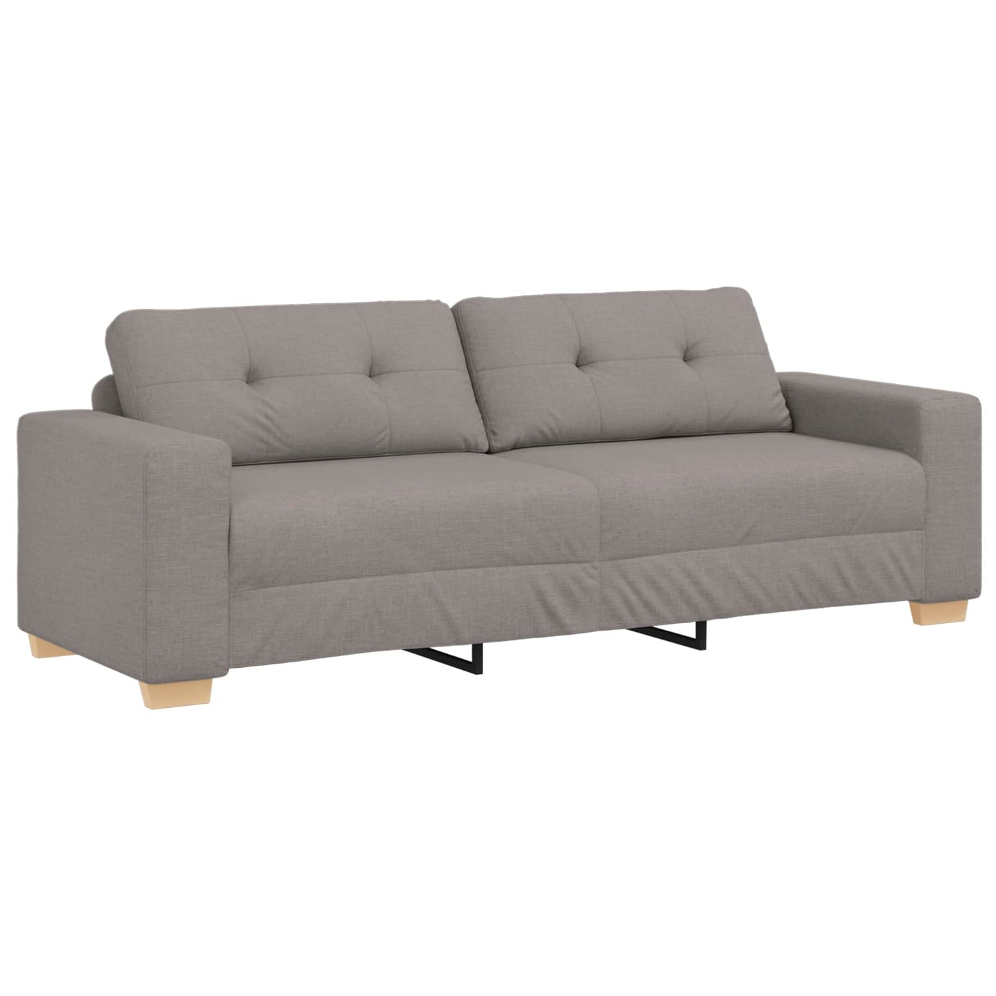 Sofa Taupe 221 x 80 x 80 cm Stoff