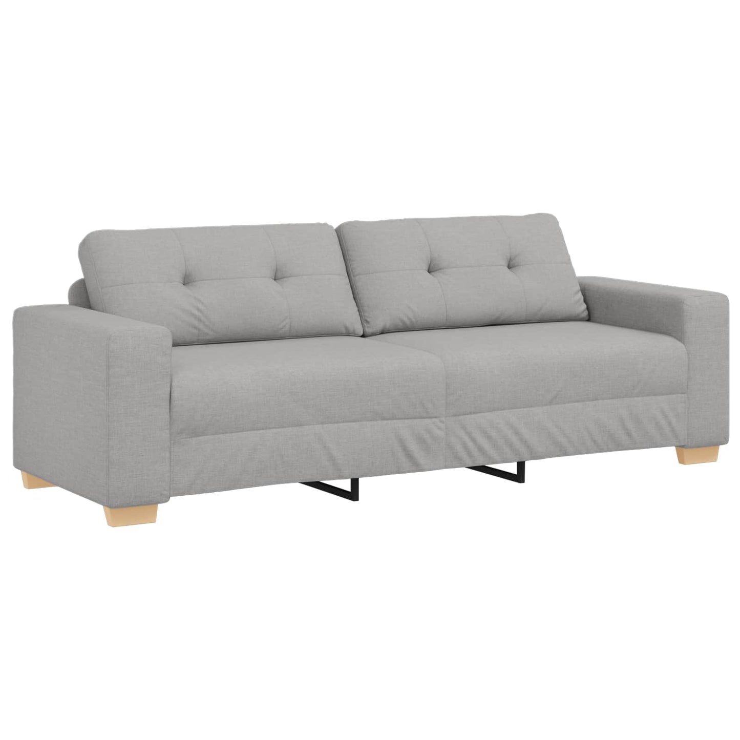 | 3-Sitzer-Sofa | mit Kissen Wolkengrau Stoff