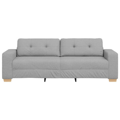 | 3-Sitzer-Sofa | mit Kissen Wolkengrau Stoff