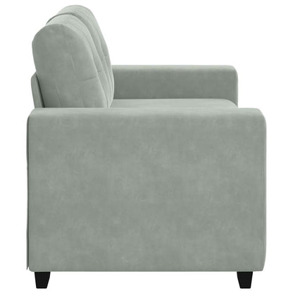 Zweisitzer-Sofa Hellgrau 160x77x82 cm Samt