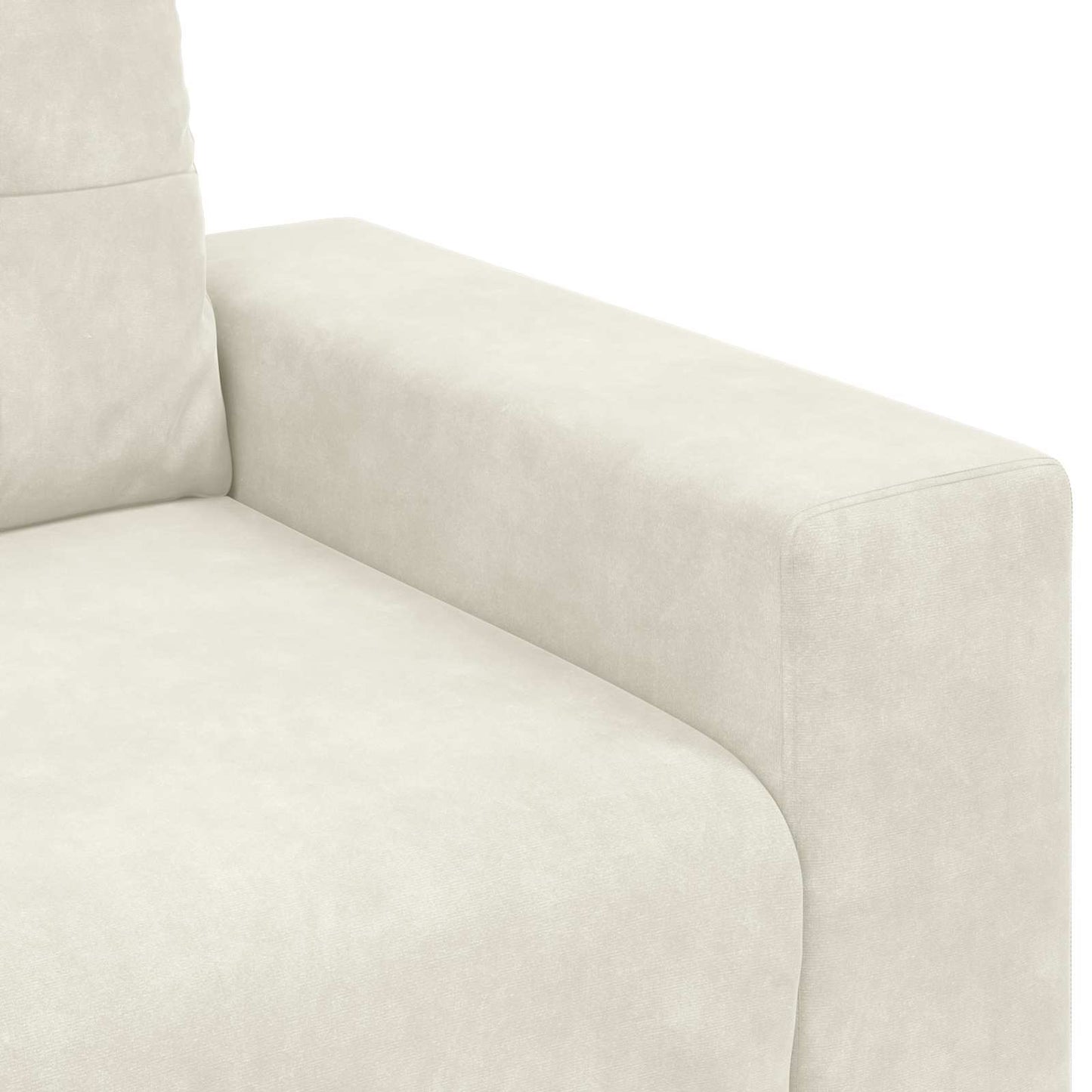 | Zweisitzer-Sofa | mit Kissen Creme Samt
