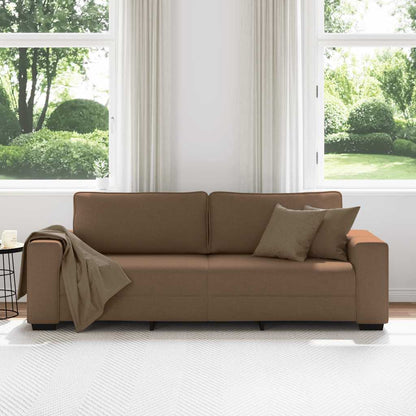 3-Sitzer-Sofa Braun 220x77x82 cm Stoff