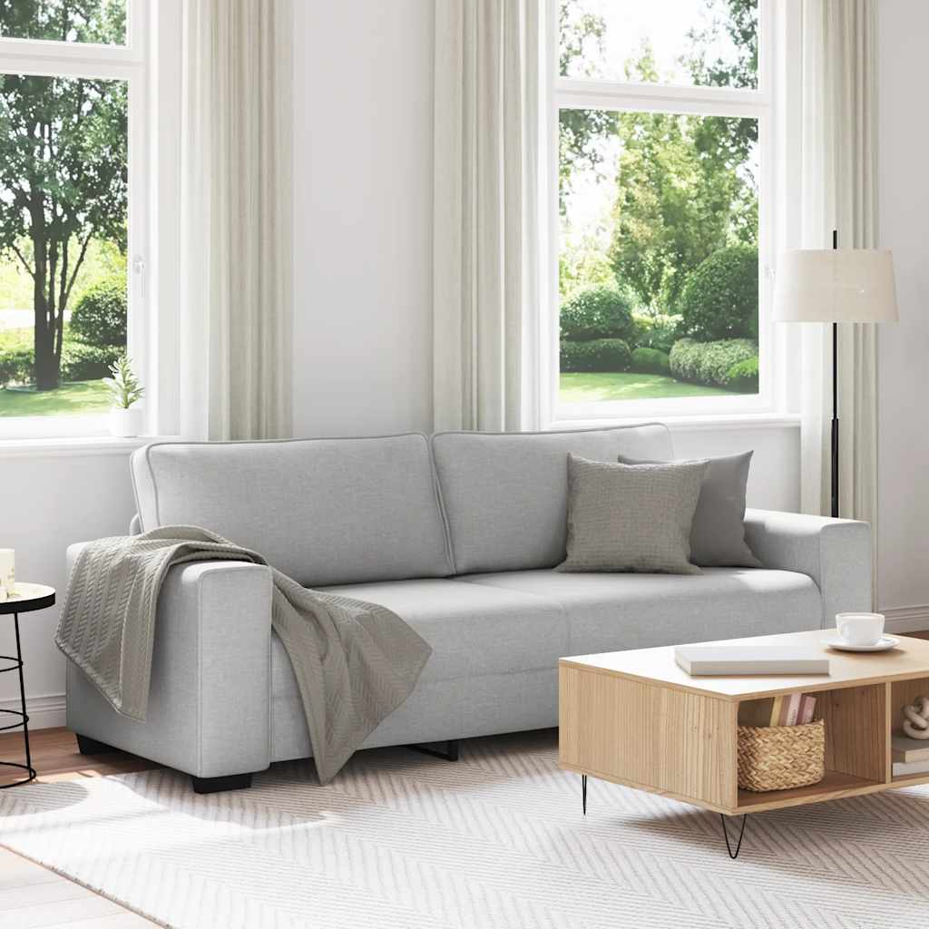 3-Sitzer-Sofa Wolkengrau 220x77x82 cm Stoff