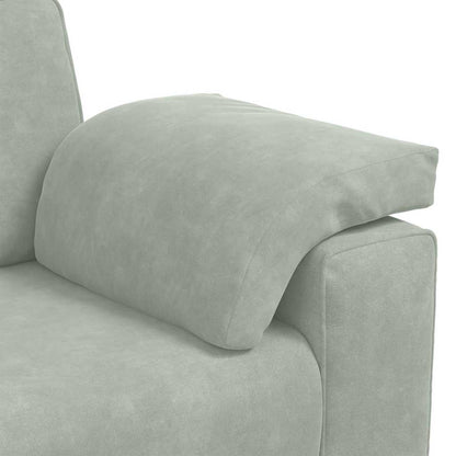 Zweisitzer-Sofa Hellgrau 160x77x82 cm Samt