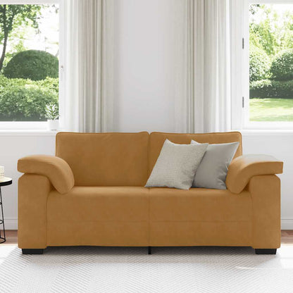 Zweisitzer-Sofa Braun 180x77x82 cm Samt