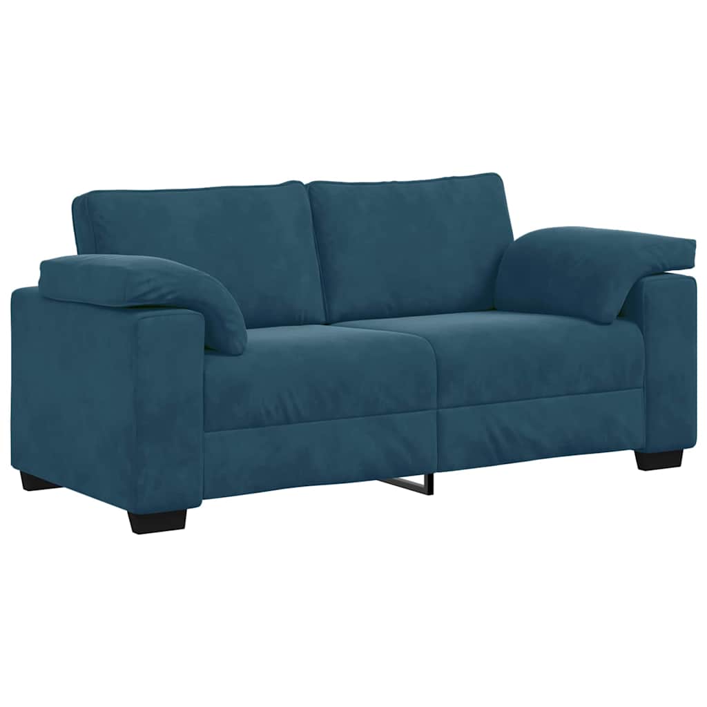 Zweisitzer-Sofa Blau 180x77x82 cm Samt