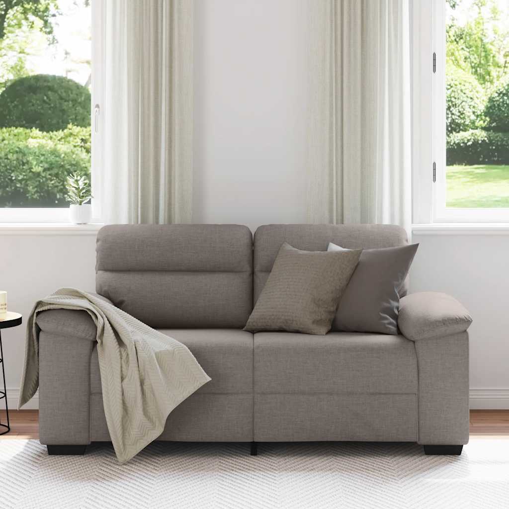 2-Sitzer-Sofa Taupe 160x81x84 cm Stoff
