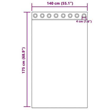 Verdunkelungsvorhänge 2 pcs Schwarz 140 x 175 cm Samt