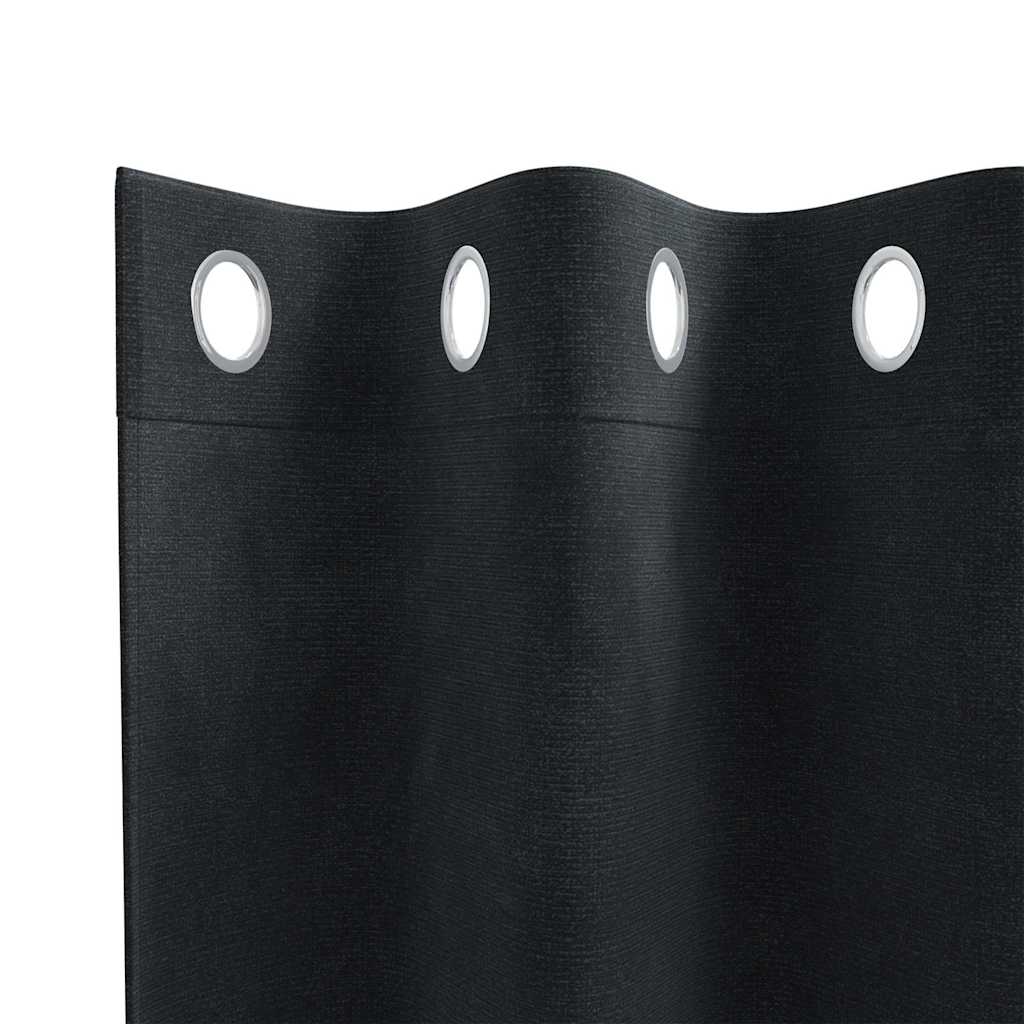Verdunkelungsvorhänge 2 pcs Schwarz 140 x 225 cm Samt
