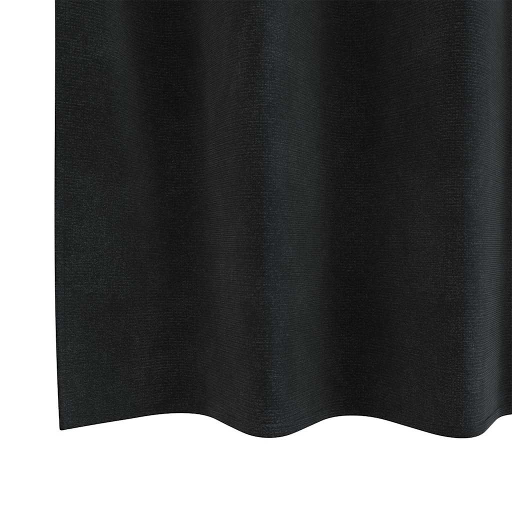 Verdunkelungsvorhänge 2 pcs Schwarz 140 x 225 cm Samt