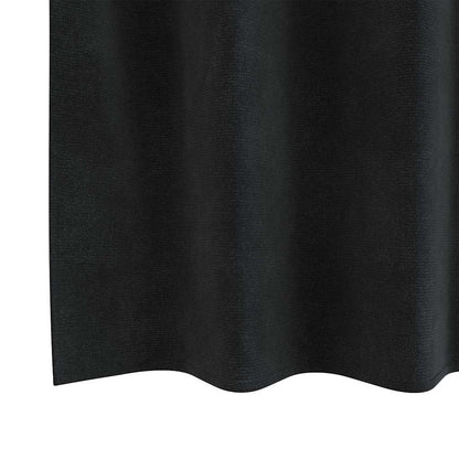 Verdunkelungsvorhänge 2 pcs Schwarz 140 x 260 cm Samt