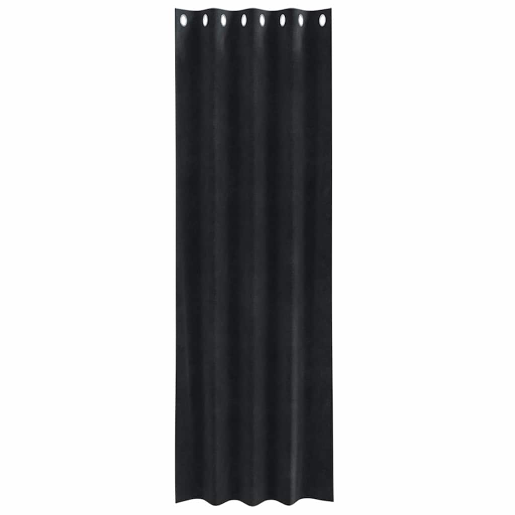 Verdunkelungsvorhänge 2 pcs Schwarz 140 x 260 cm Samt