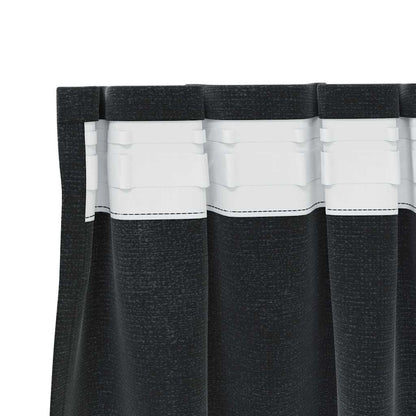 Verdunkelungsvorhänge 2 pcs Schwarz 140 x 175 cm Samt
