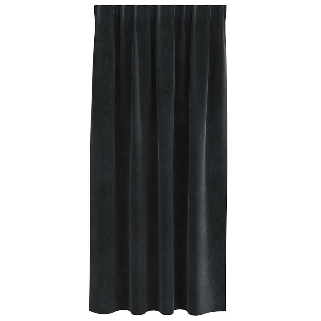 Verdunkelungsvorhänge 2 pcs Schwarz 140 x 175 cm Samt