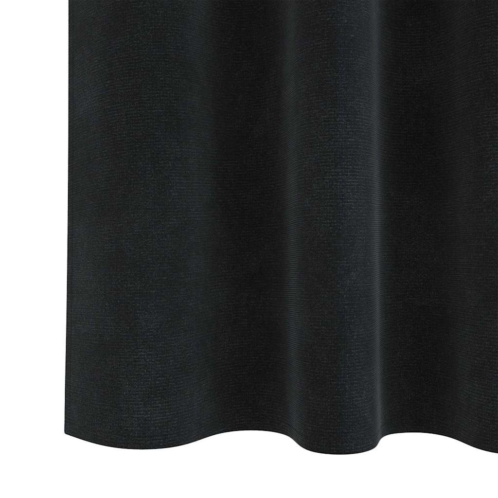 Verdunkelungsvorhänge 2 pcs Schwarz 140 x 225 cm Samt