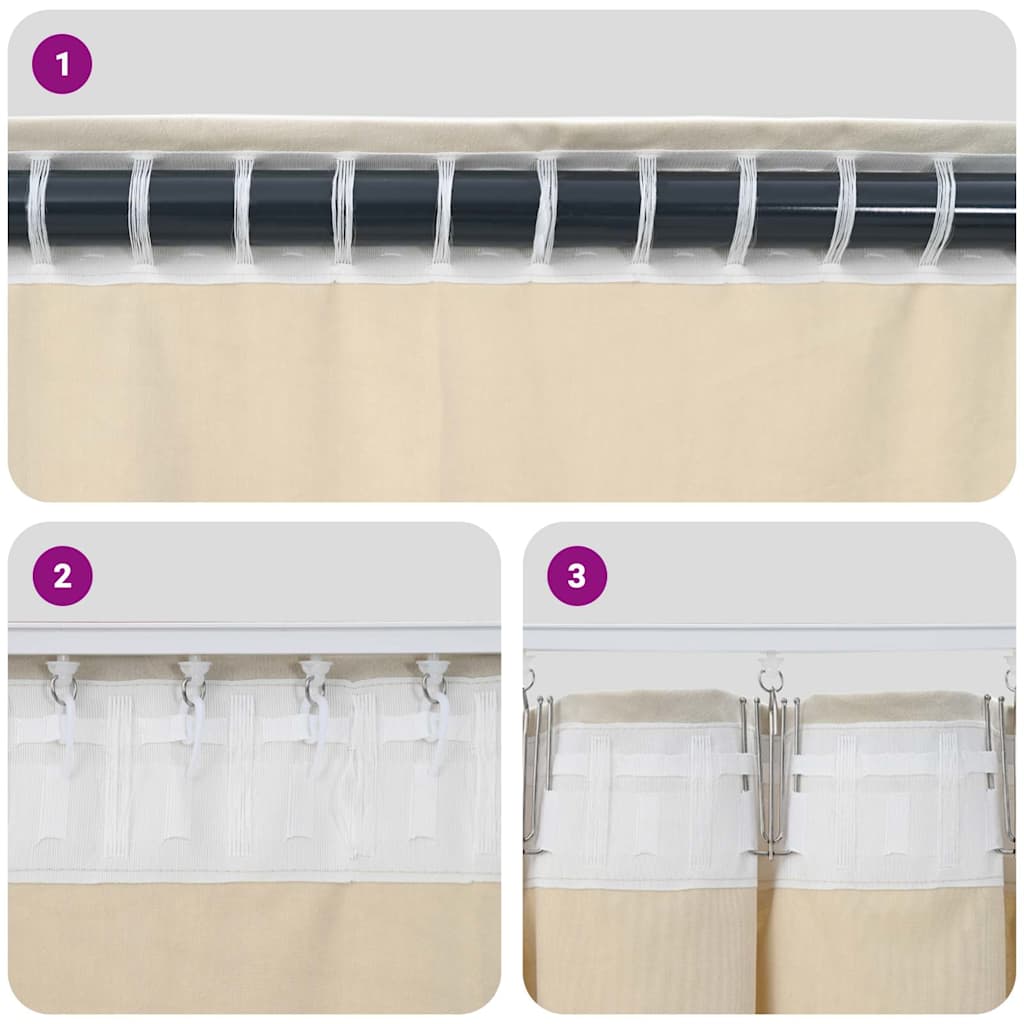 Verdunkelungsvorhänge 2 pcs Schwarz 140 x 225 cm Samt