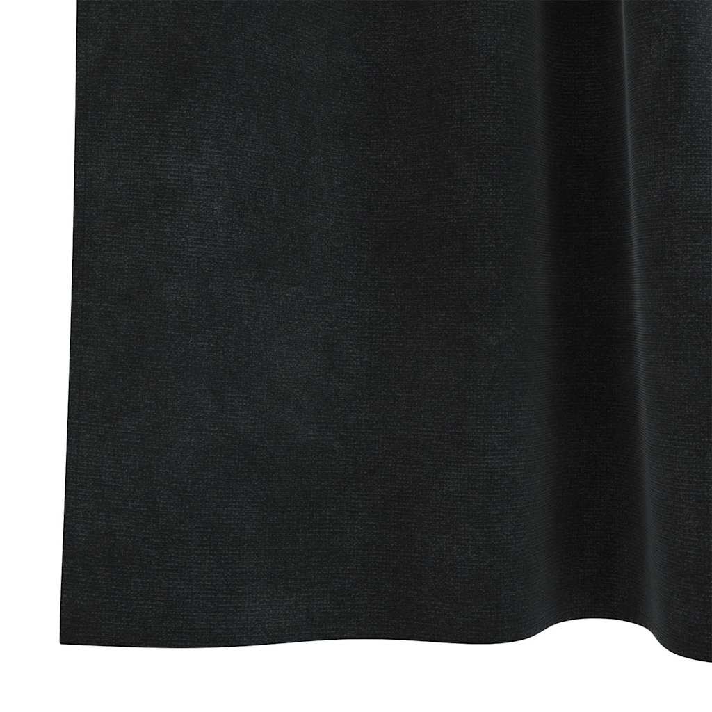 Verdunkelungsvorhänge 2 pcs Schwarz 140 x 225 cm Samt