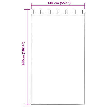 Verdunkelungsvorhänge 2 pcs Schwarz 140 x 260 cm Samt