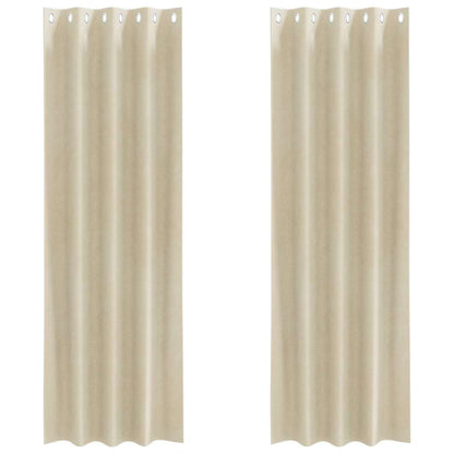 Verdunkelungsvorhänge 2 pcs Creme 140 x 225 cm Samt
