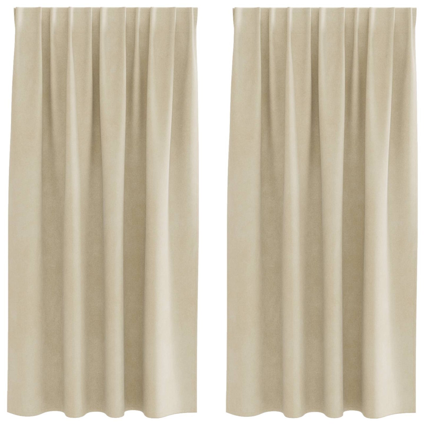 Verdunkelungsvorhänge 2 pcs Creme 140 x 175 cm Samt
