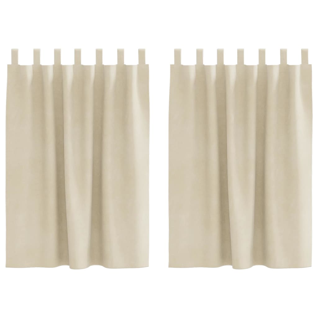 Verdunkelungsvorhänge 2 pcs Creme 140 x 140 cm Samt