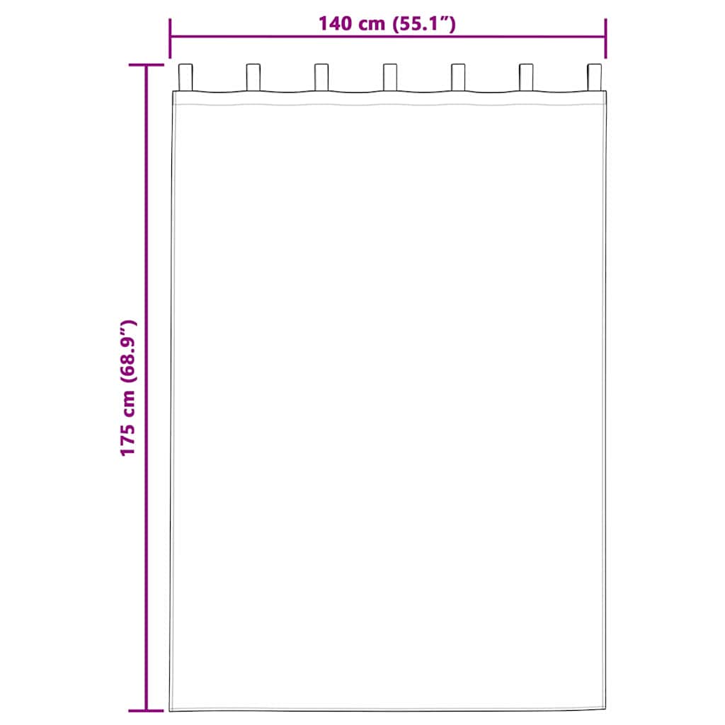 Verdunkelungsvorhänge 2 pcs Dunkelblau 140 x 175 cm Samt