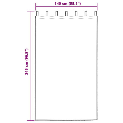 Verdunkelungsvorhänge 2 pcs Dunkelblau 140 x 245 cm Samt