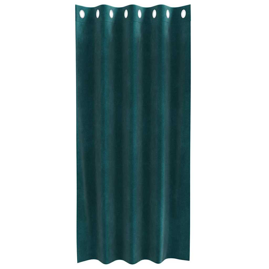 Verdunkelungsvorhänge 2 pcs Dunkelgrün 140 x 175 cm Samt