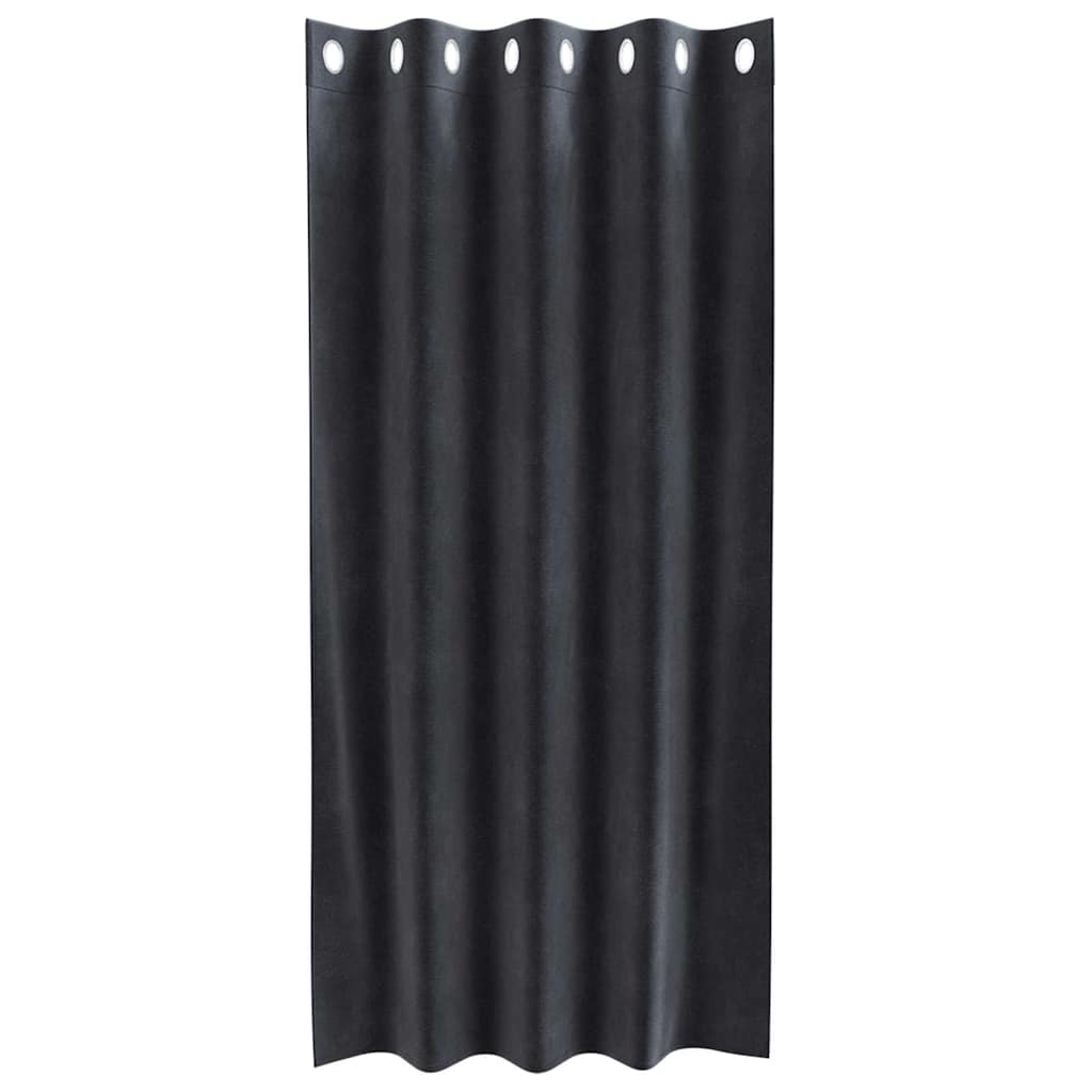 Verdunkelungsvorhänge 2 pcs Dunkelgrau 140 x 175 cm Samt